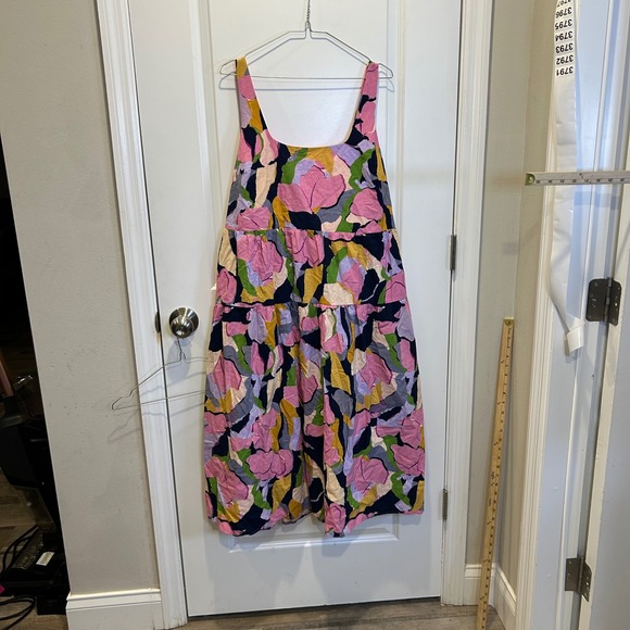 Ava & Viv Dresses & Skirts - Ava & Viv Womens Tiered Square Neck Floral Print Midi Dress Pink Multi NWT 1X